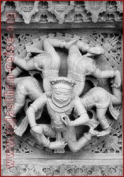 Carving on the Ceiling in Ranakpur, Rajasthan